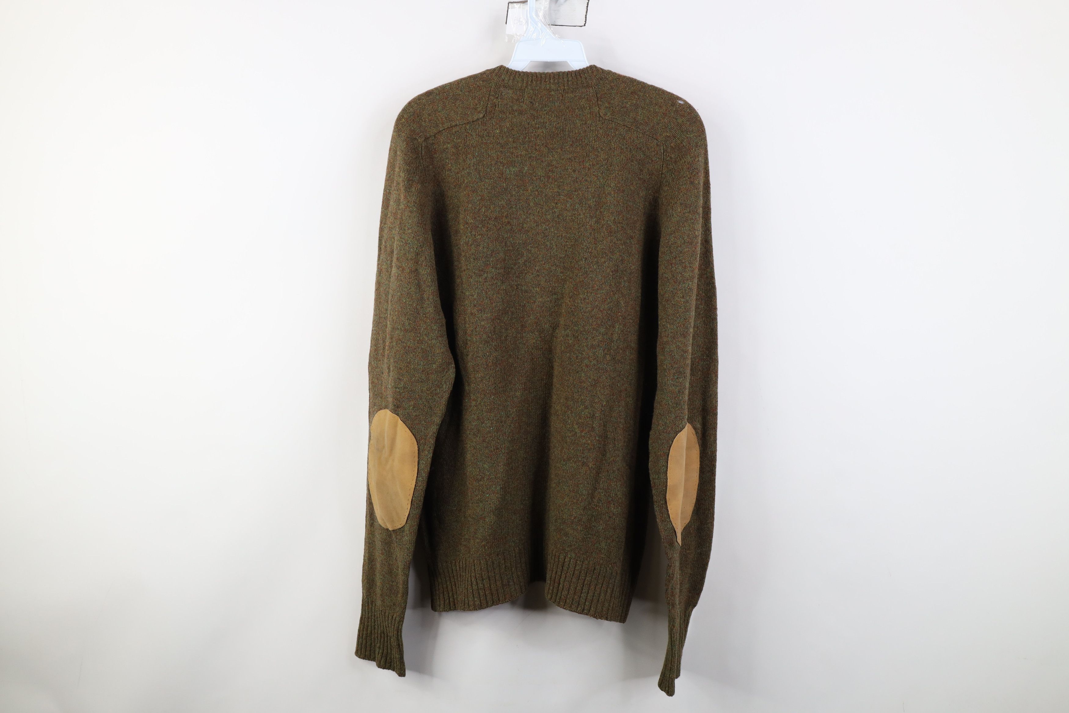 Vintage Vintage 50s Fleck Elbow Patch Wool Knit V-Neck Sweater Size US XL / EU 56 / 4 - 12 Thumbnail