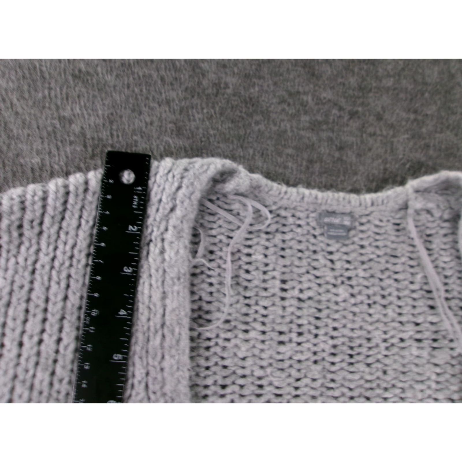 Vintage Aerie Sweater Cardigan Womens XS Small Open Front Knit Mohair Blend Cozy Gray Knit Size XS / US 0-2 / IT 36-38 - 4 Thumbnail