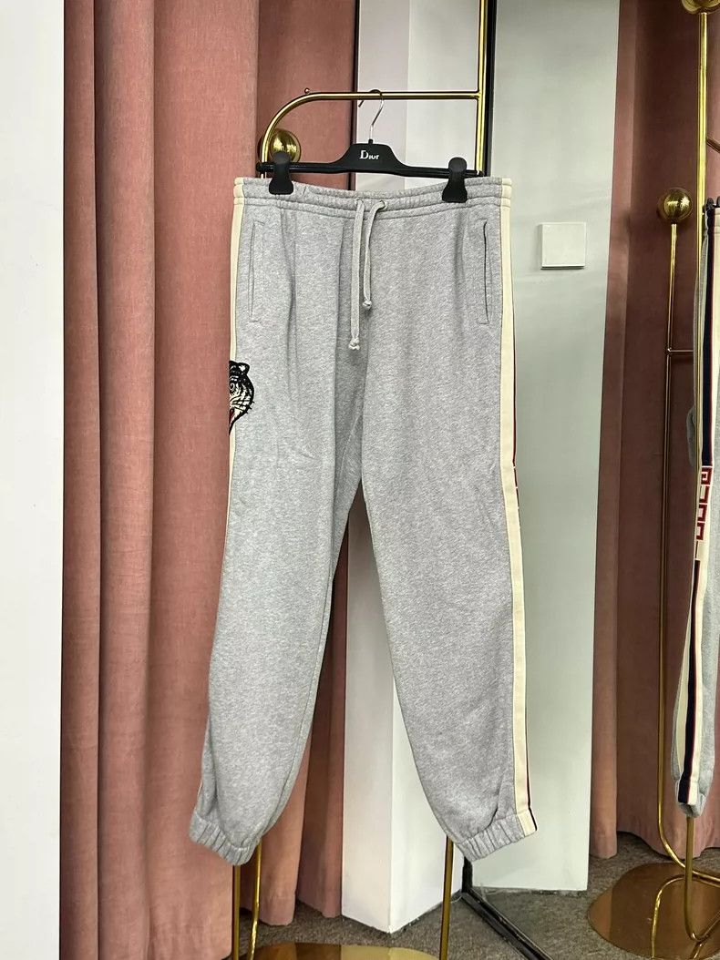 Gucci Gucci SizeXL Gray tiger head letter logo drawstring sweatpa Size US 31 - 1 Thumbnail