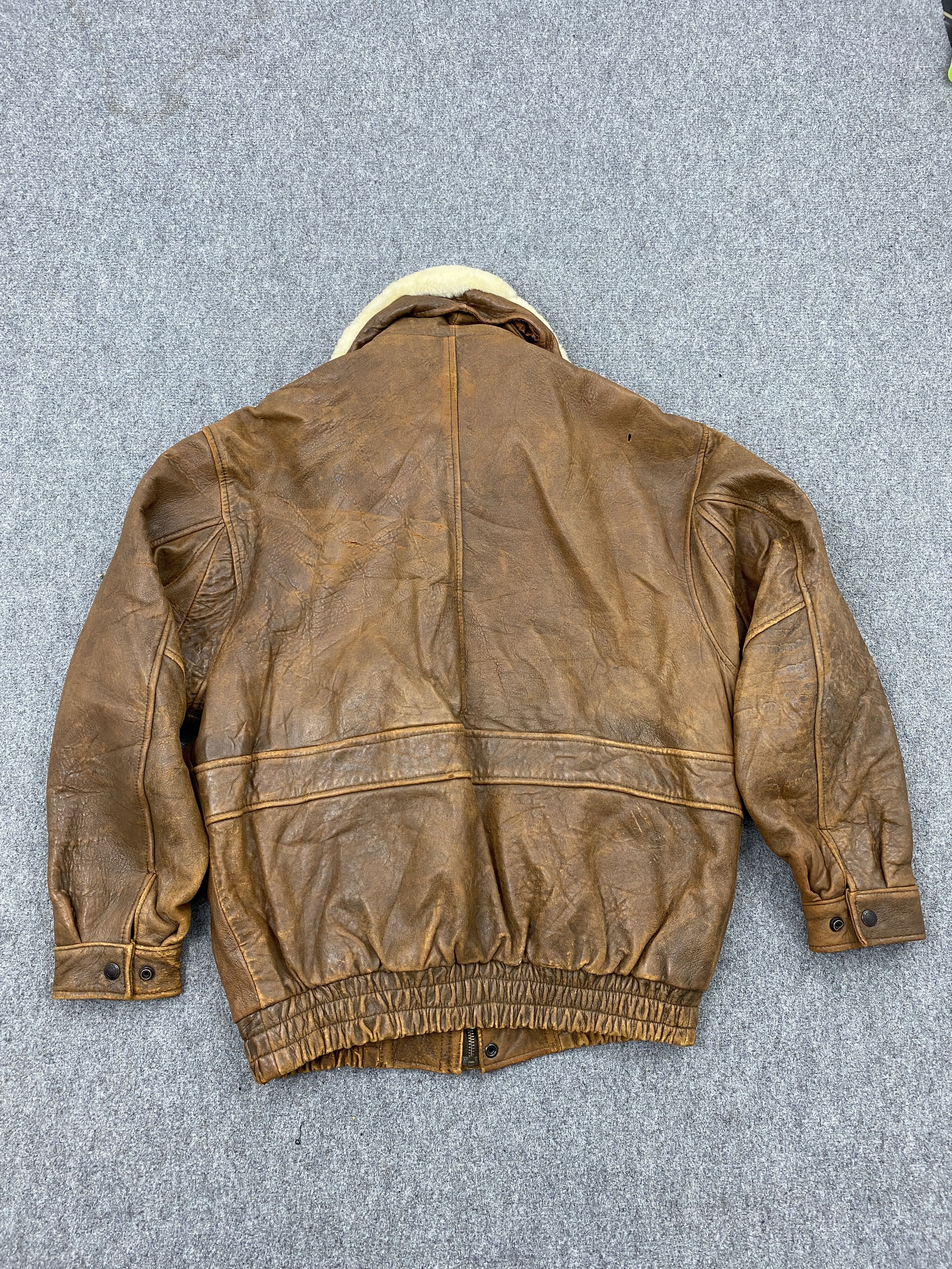 Japanese Brand Vintage Durante Sherpa Collar Leather Jacket MJ0079Z Size US L / EU 52-54 / 3 - 4 Thumbnail