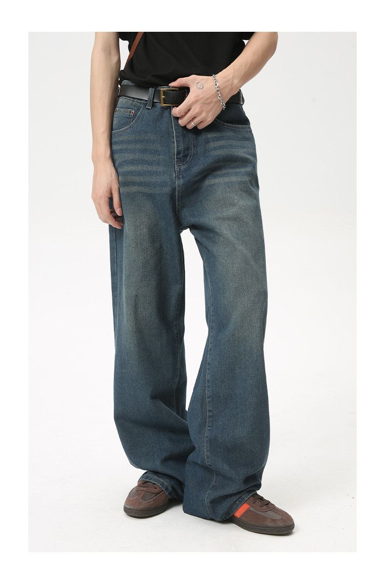 Jean Blue Vintage Mid-Rise Loose Straight-Leg Wide-Leg Jeans Size US 32 / EU 48 - 3 Thumbnail