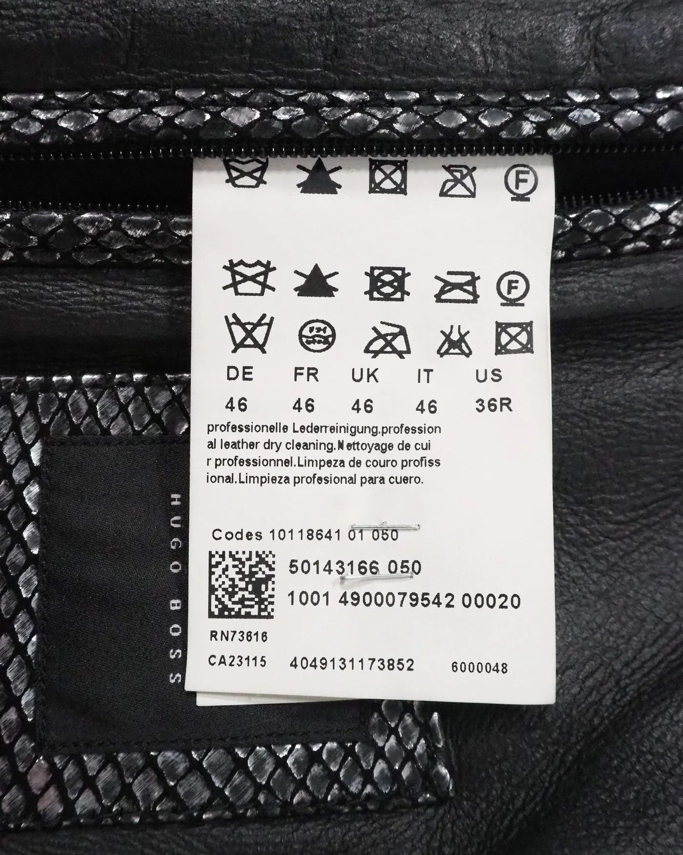Hugo Boss Hugo Boss 'Codes' Shearling Silver Leather Jacket $2125 Size US S / EU 44-46 / 1 - 4 Thumbnail