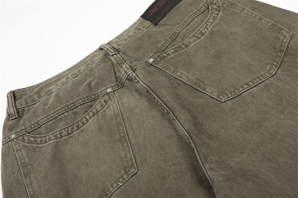 Jean Wide-leg loose men's retro punk washed distressed jeans Size US 32 / EU 48 - 6 Thumbnail