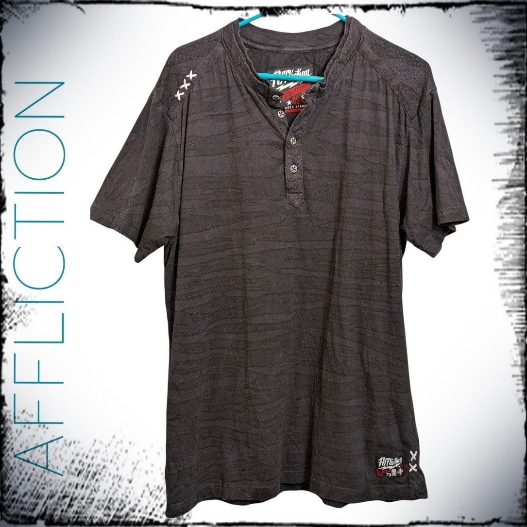Affliction AFFLICTION American Customs Skull Wings Red Velvet Print L Size US L / EU 52-54 / 3 - 1 Thumbnail