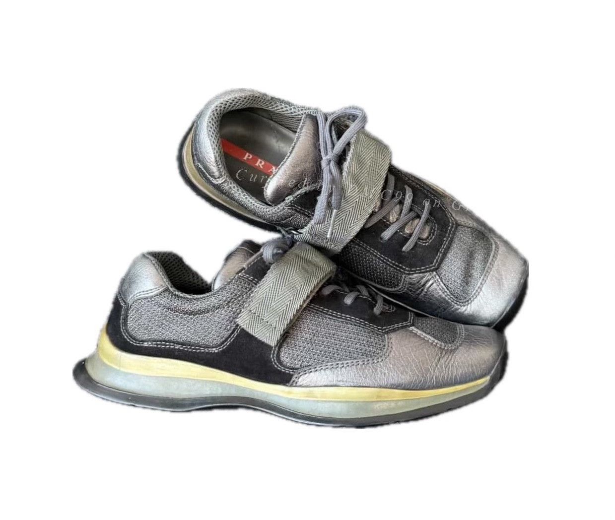 Vintage Vintage Prada Linea Rossa Low-top Sneakers Size US 6.5 / IT 36.5 - 1 Thumbnail