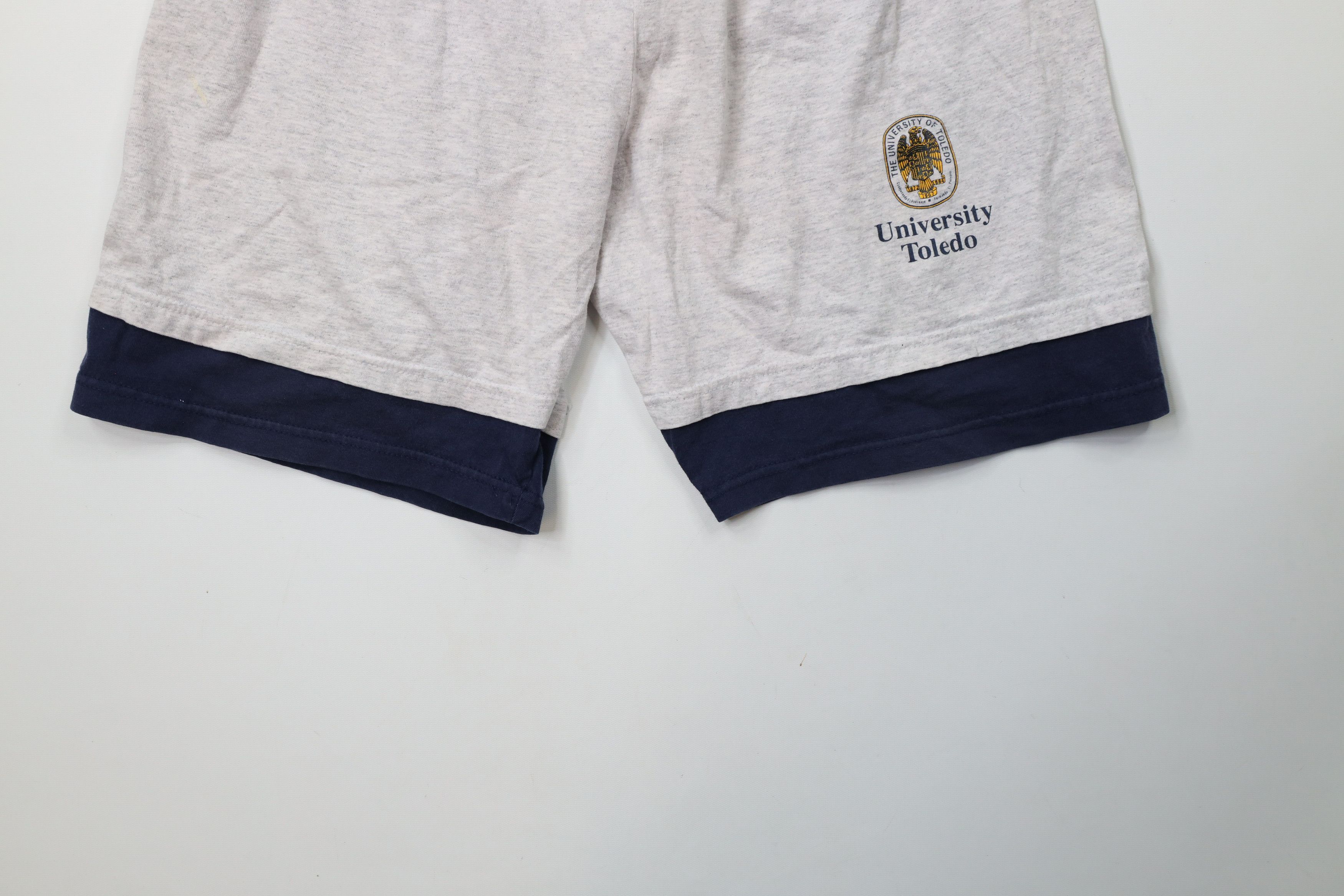 Vintage Vintage 90s University of Toledo Layered Shorts Gray USA Size US 34 / EU 50 - 4 Thumbnail