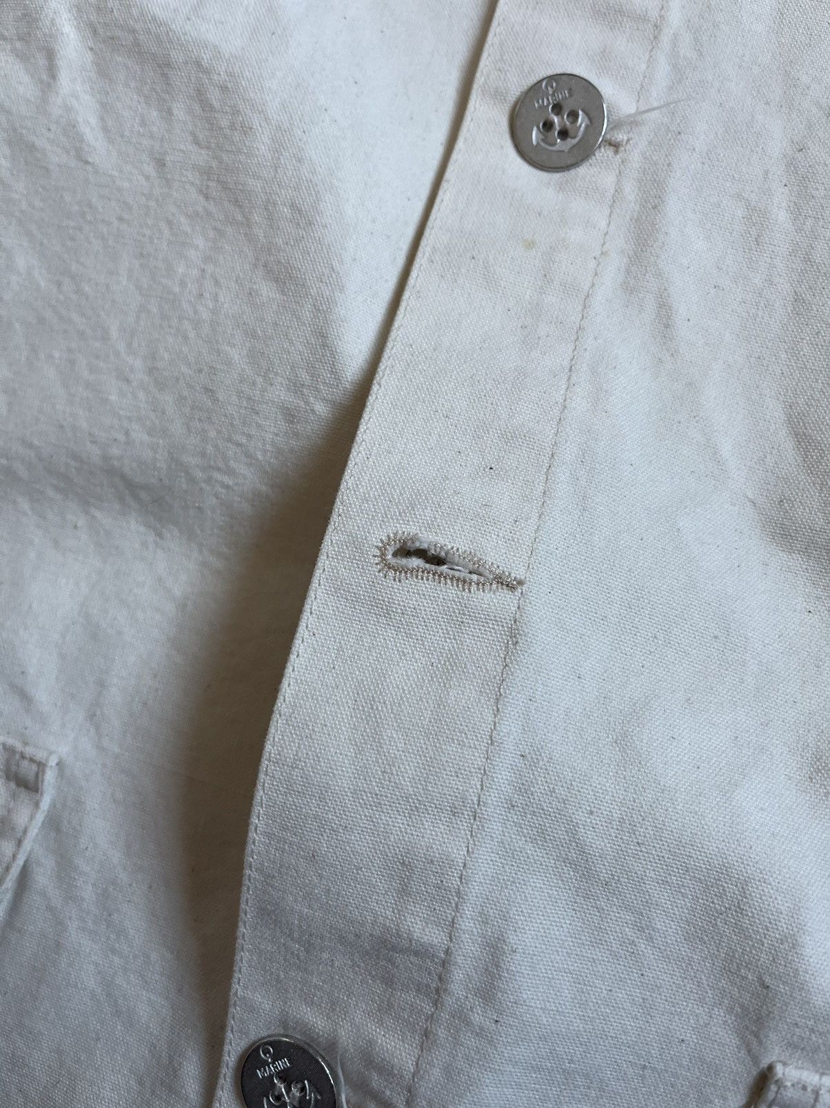 Vintage Vintage Men Ababord France Bretagne White Work Marine Jacket Size US L / EU 52-54 / 3 - 15 Thumbnail
