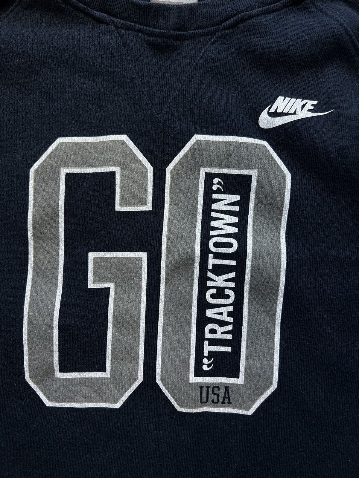Nike × Vintage 🫐 90’s NIKE RETRO TRACKTOWN USA SWEATSHIRT BIG CENTRAL LOGO Size US L / EU 52-54 / 3 - 3 Thumbnail