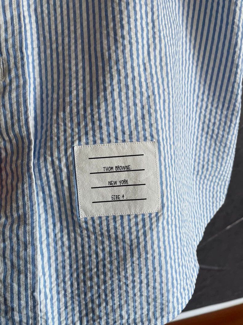 Thom Browne Thom Browne The striped shirt is blue Size US XL / EU 56 / 4 - 4 Thumbnail