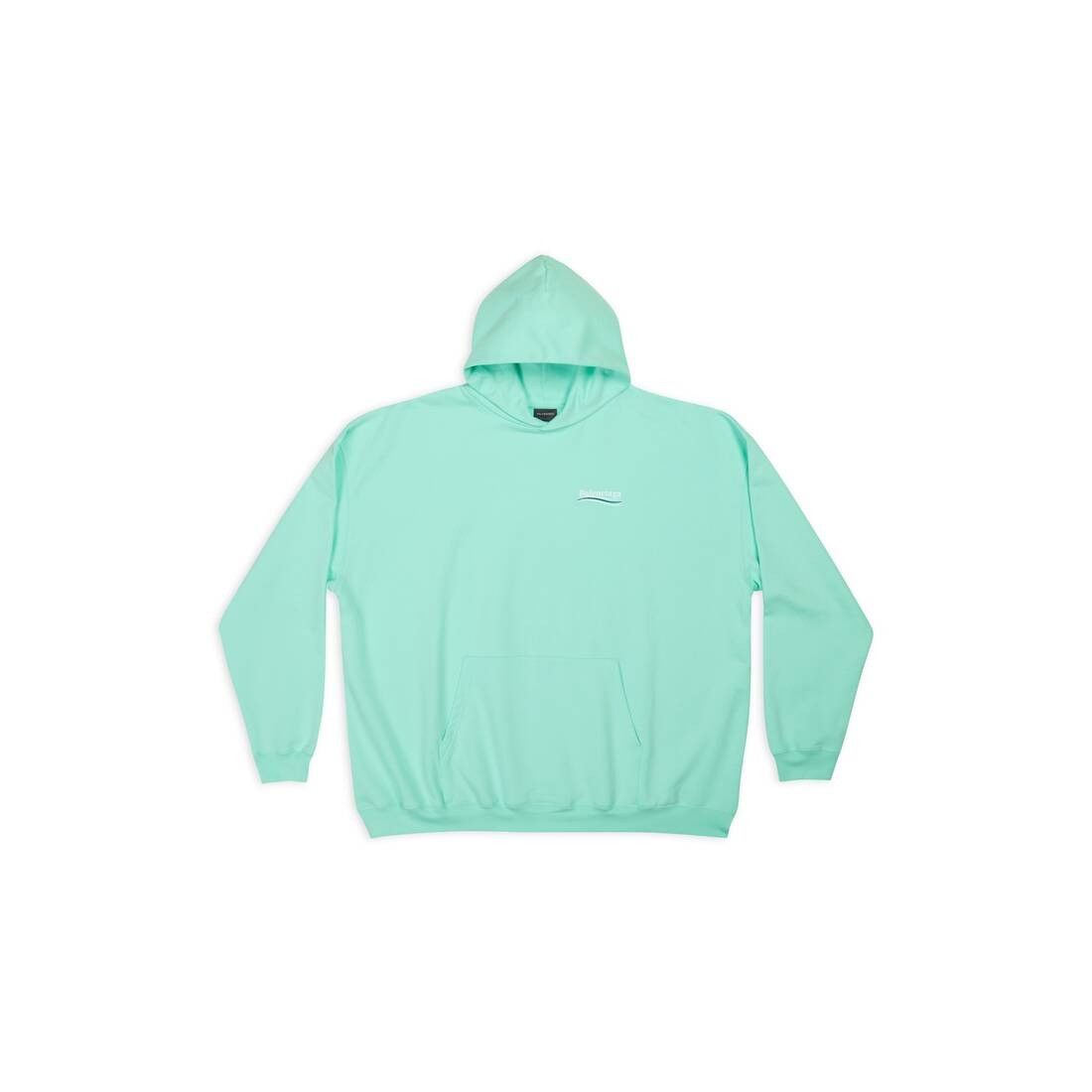 Balenciaga Political Campaign Hoodie Large Fit Mint Size US L / EU 52-54 / 3 - 1 Thumbnail