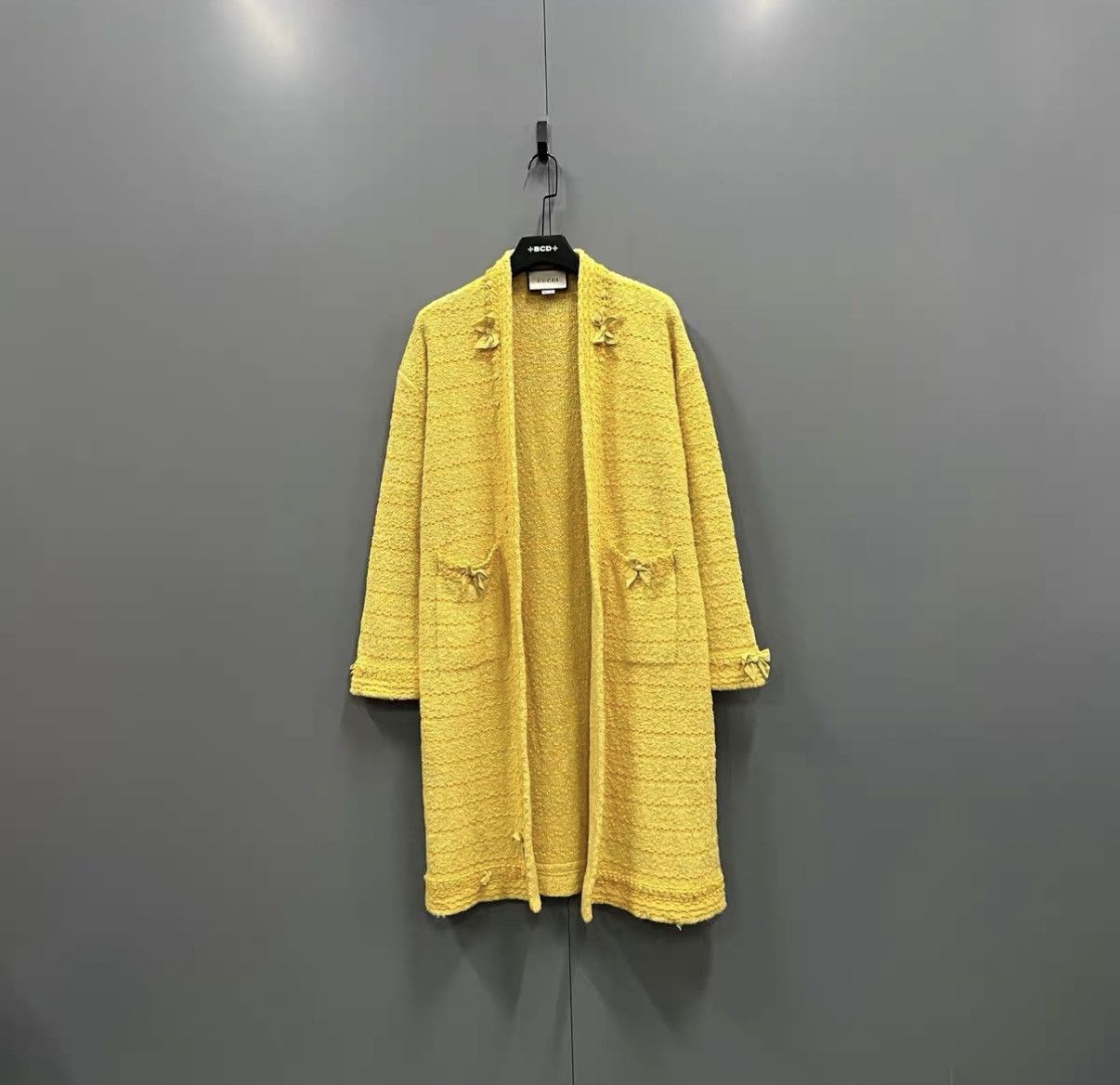 Gucci GUCCI Woven Bow Tweed Coat J41 Size S / US 4 / IT 40 - 1 Thumbnail