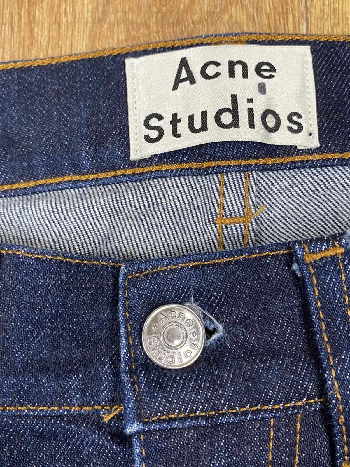 Acne Studios Acne Studios ACE STR RW Dark Blue Denim Skinny Jeans W29 L32 Size US 29 - 2 Thumbnail