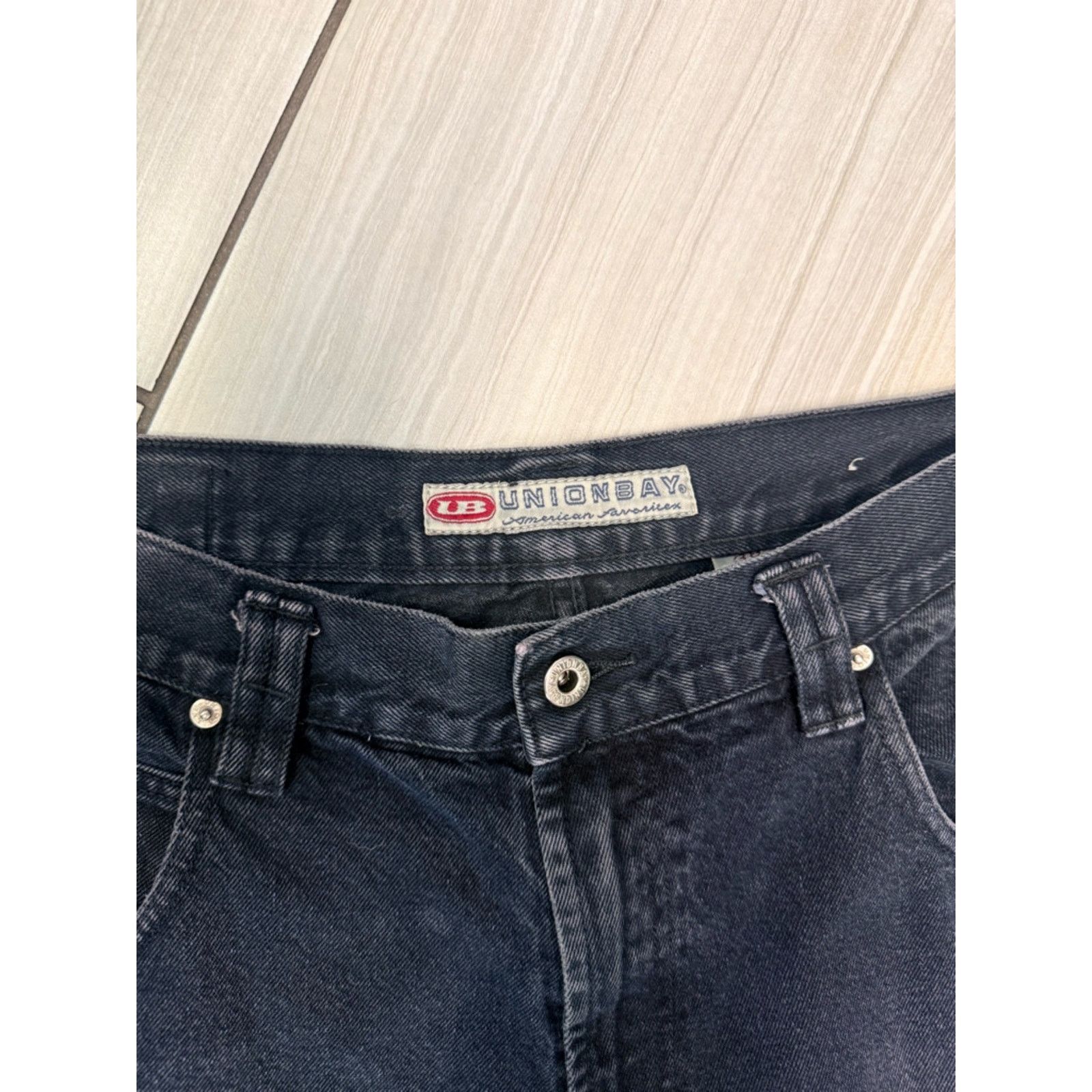UNIONBAY Unionbay Black Vintage Denim Shorts Size US 38 / EU 54 - 3 Thumbnail