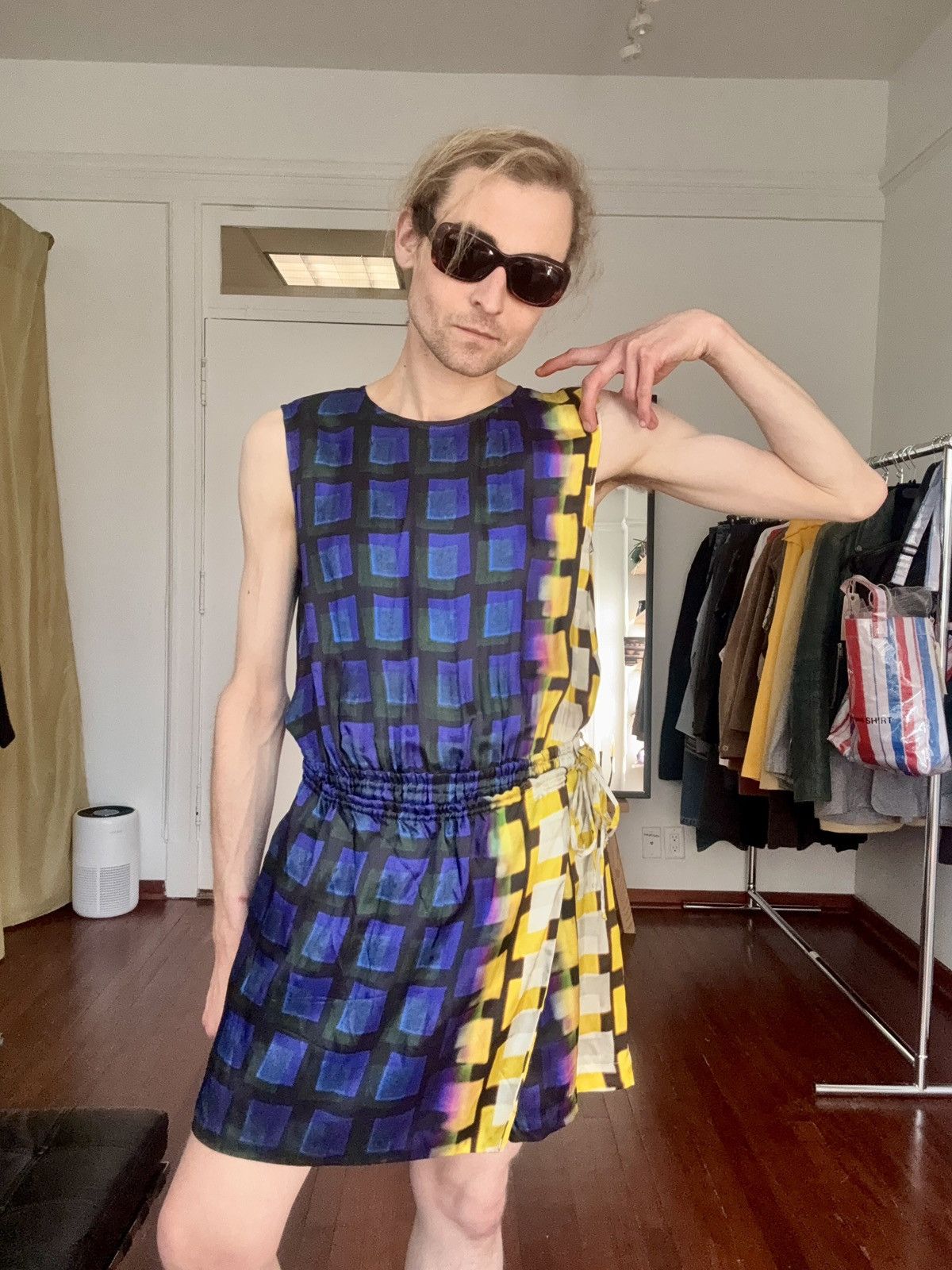 Dries Van Noten Dries Van Noten SS21 Len Lye Printed Romper w/ Apron Skirt Size 26" / US 2 / IT 38 - 15 Thumbnail