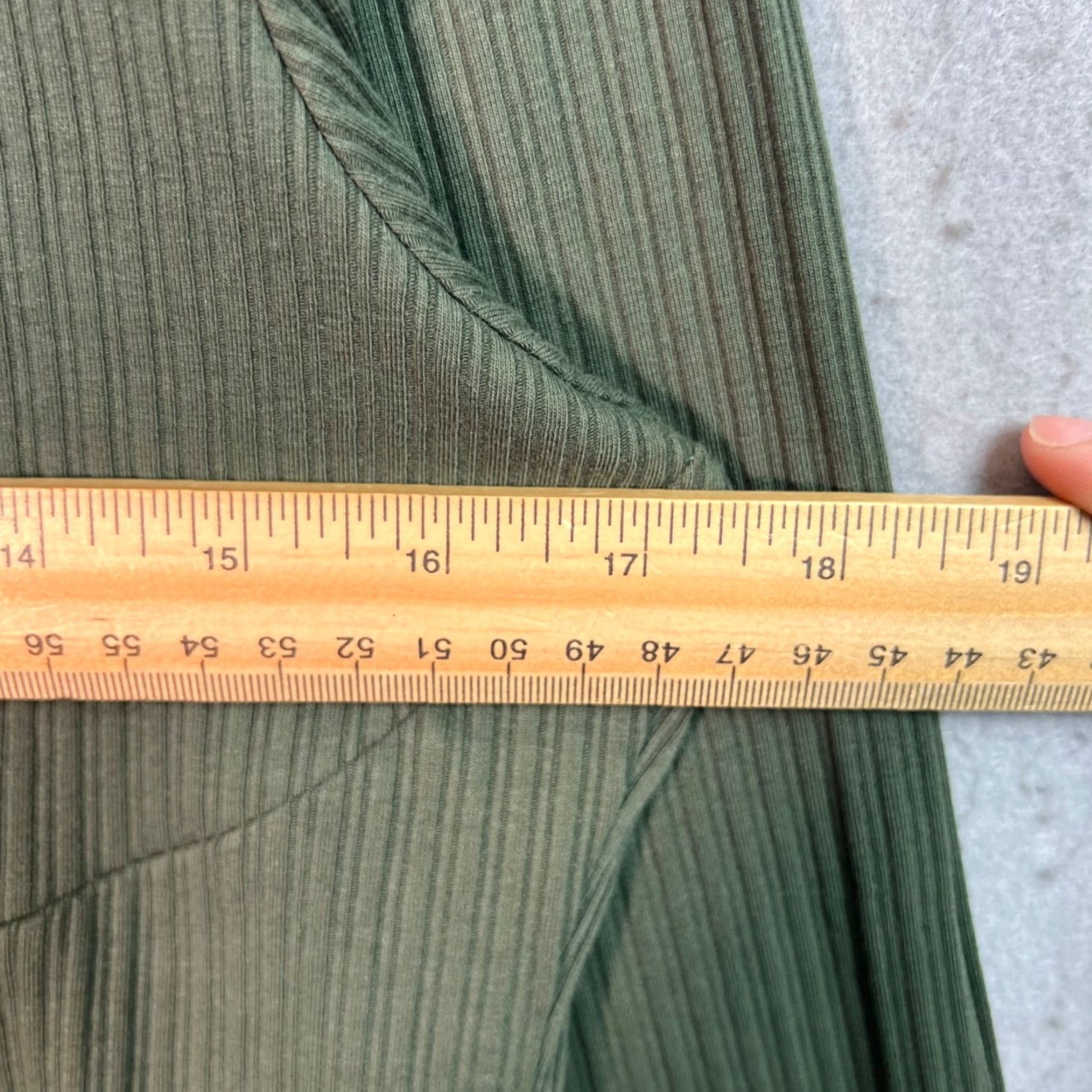 Vintage The Giving Movement Top XL Green Organic Cotton Blend Ribbed Long Sleeve Shirt Womens Casual Modern Comfort Size XL / US 12-14 / IT 48-50 - 5 Thumbnail