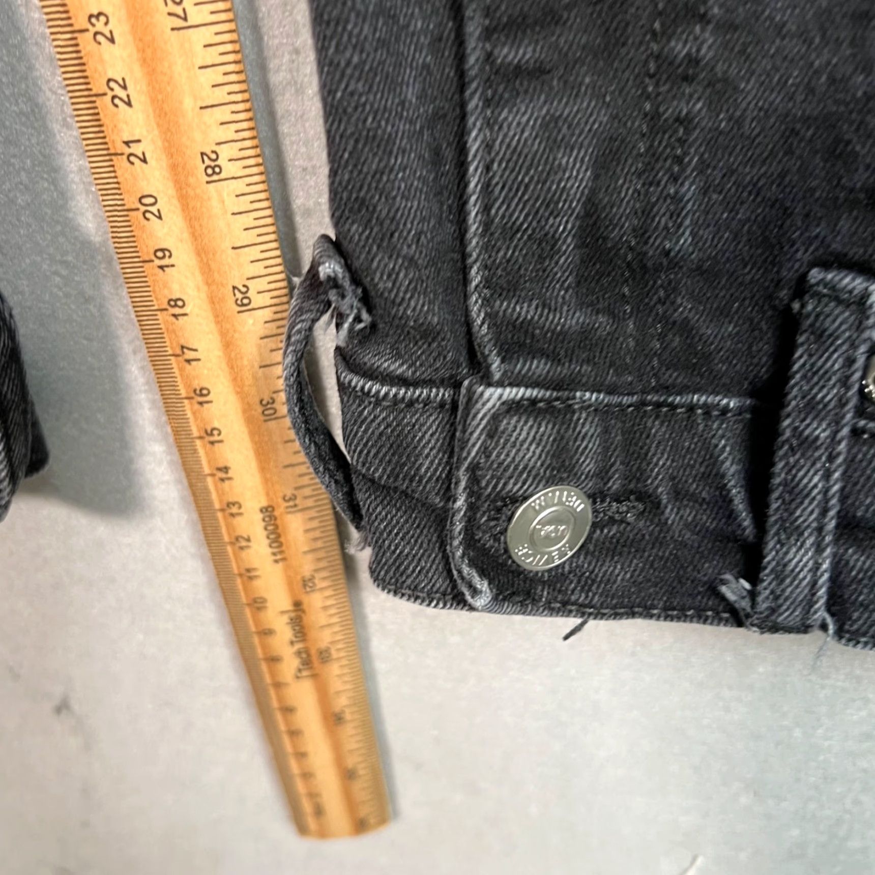 Vintage Revici Jeans Black Skinny High-Waisted Denim Size 26 Hem Design Womens Size 26" / US 2 / IT 38 - 7 Thumbnail