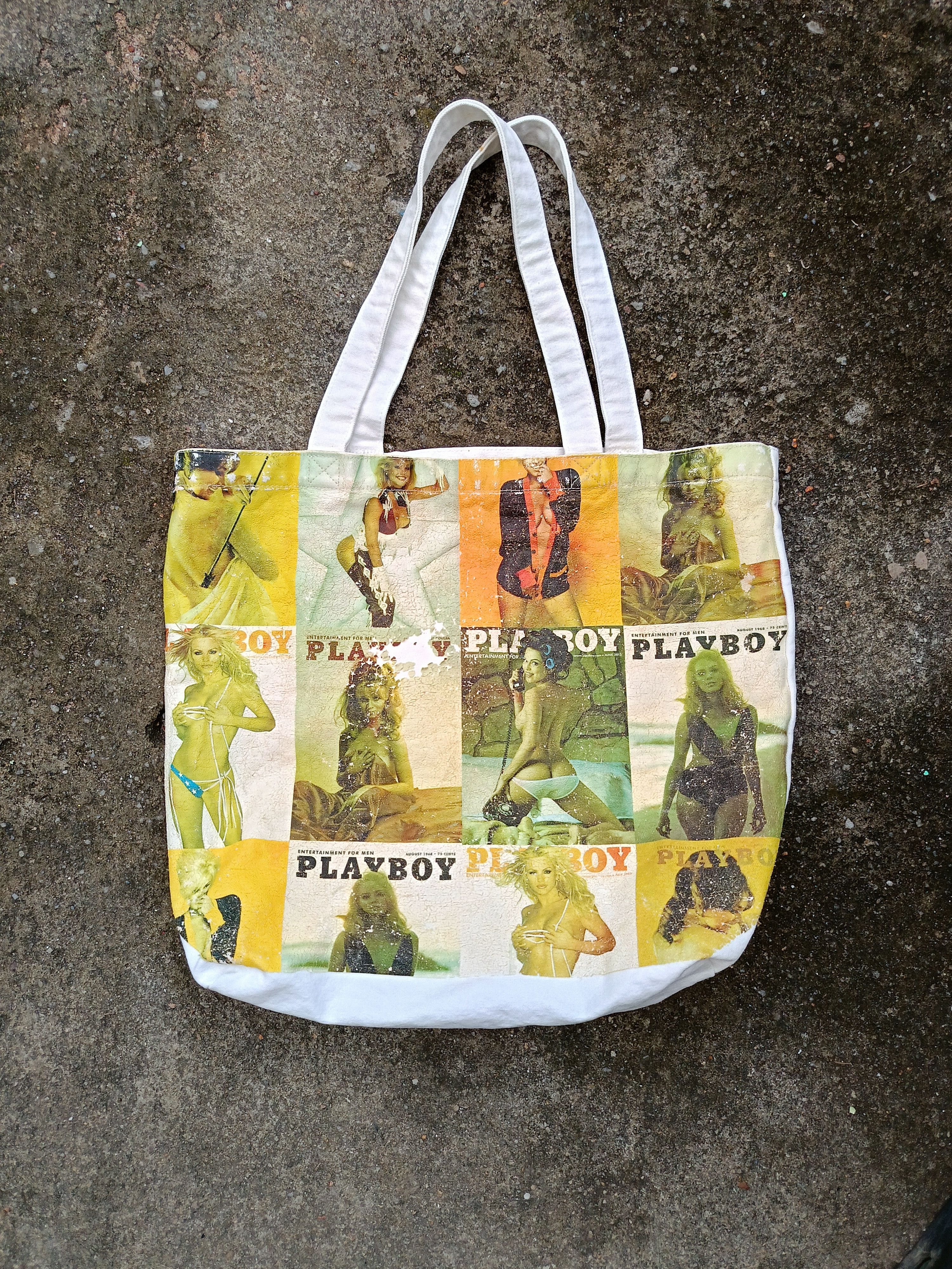 Playboy VINTAGE PLAYBOY NICE PRINTED SEXY PHOTOSHOOT TOTE BAG Size ONE SIZE - 2 Thumbnail