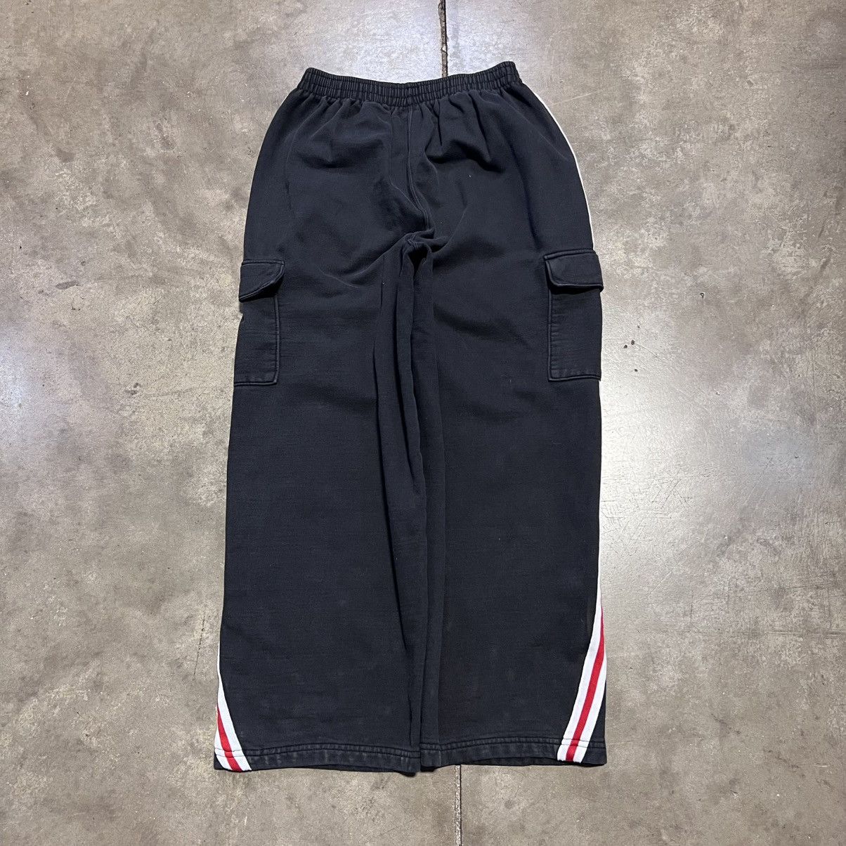 Russell Athletic × Vintage Vintage Y2K Russell Athletic Baggy Sweatpants Striped Cargo Size US 27 - 5 Thumbnail