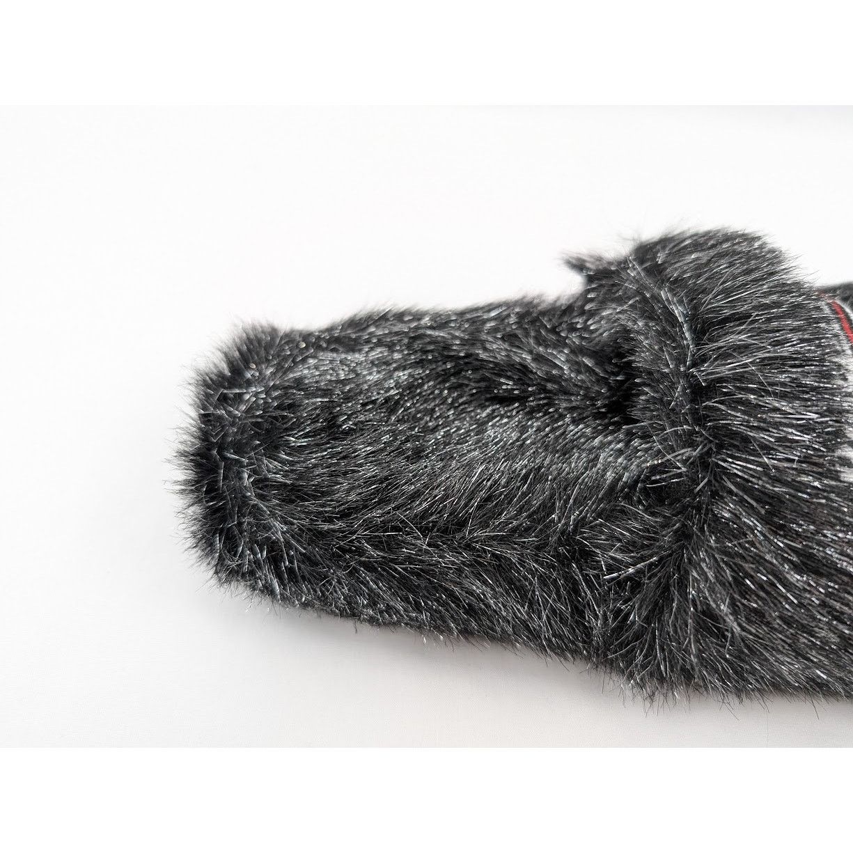 Balenciaga o1rshd1 Furry Slide Metallic in Black/Silver/White/Red Size US 6 / IT 36 - 4 Thumbnail