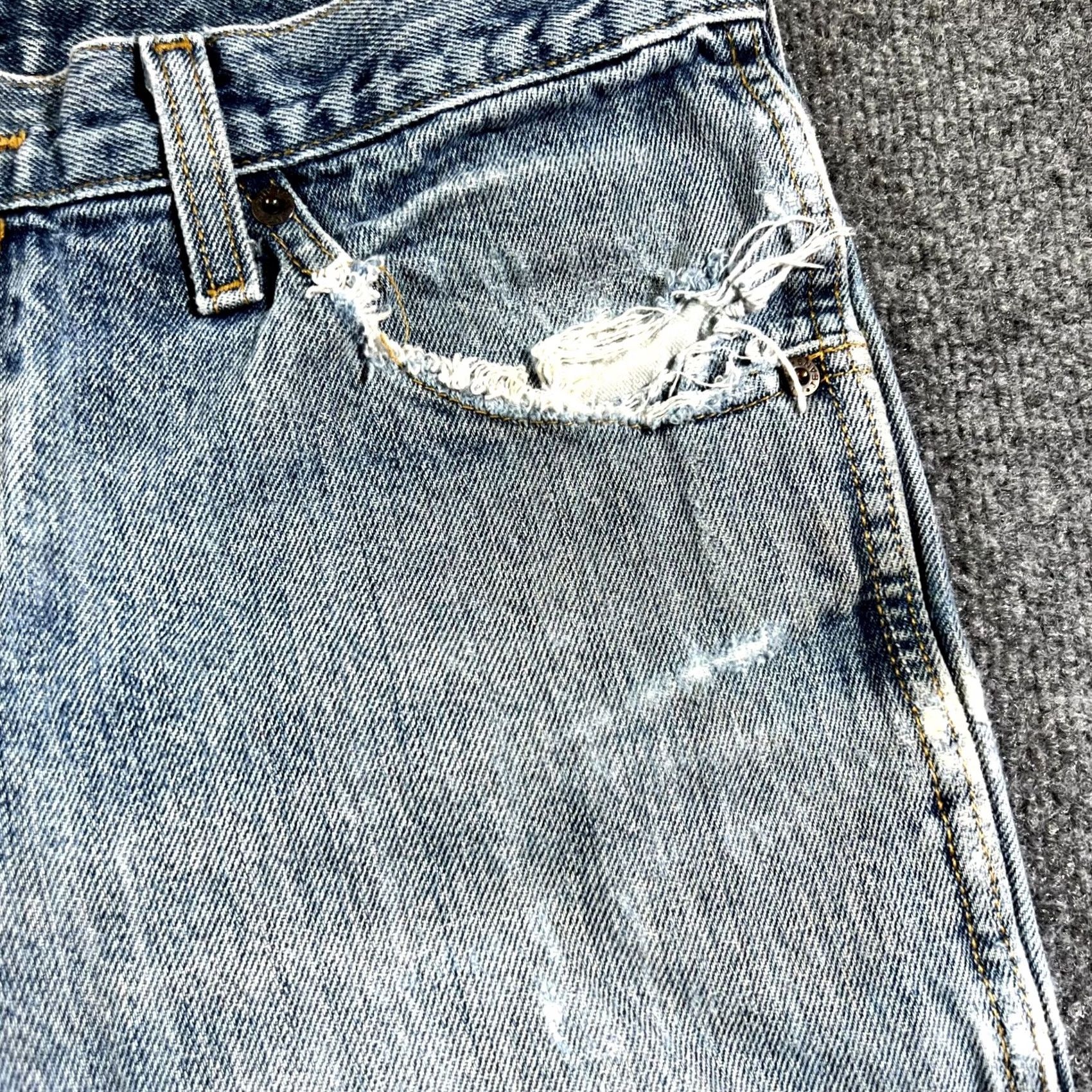 Denime Cinch Jeans Mens 31x32 Blue Denim 100% Cotton Light Wash Straight 5-Pocket Belt-Loops Jeans Mens Size US 31 - 3 Thumbnail