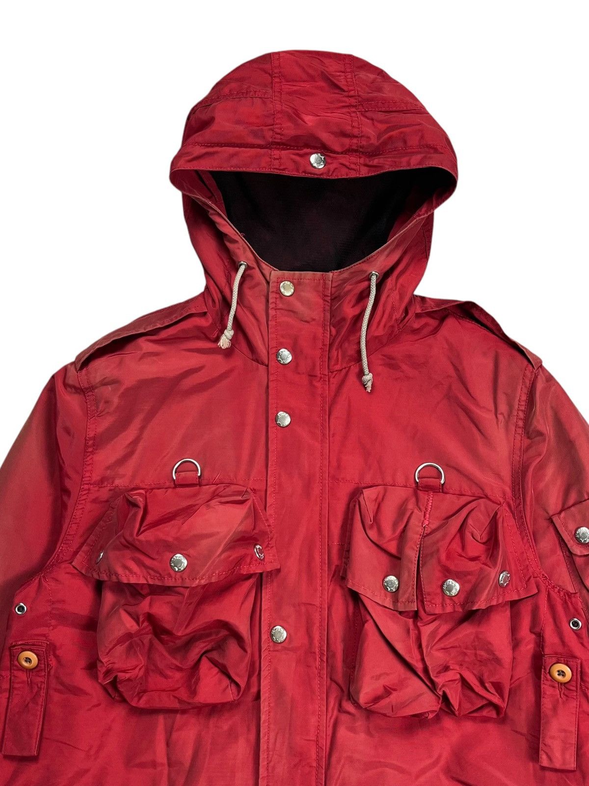 Avirex 1990s Avirex - Fishnet Masked Red Cargo Jacket Size US M / EU 48-50 / 2 - 9 Thumbnail