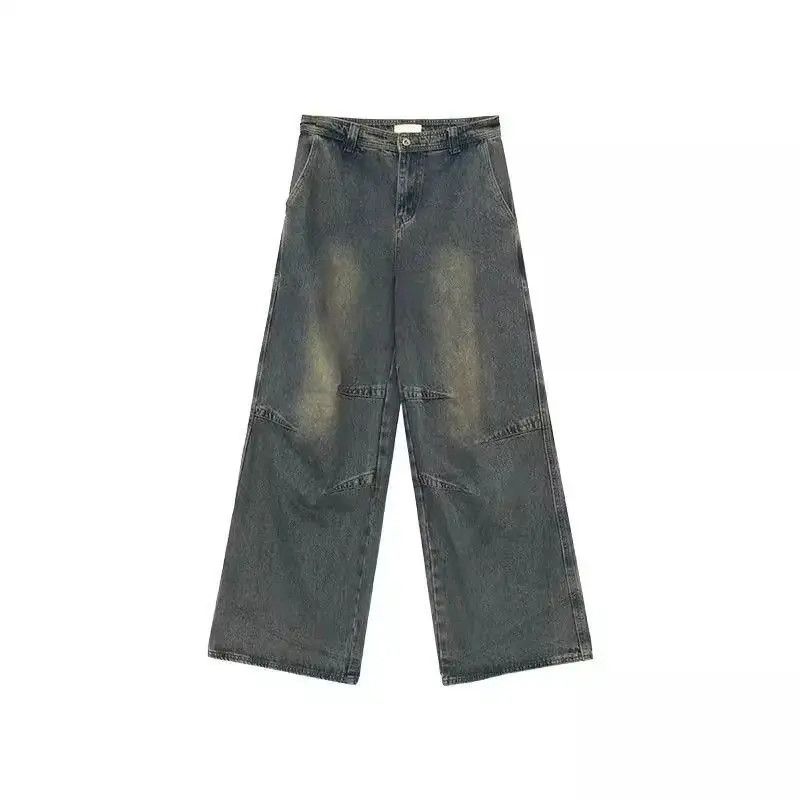 Japanese Brand Retro washed wide leg pleated jeans Size US 32 / EU 48 - 5 Thumbnail