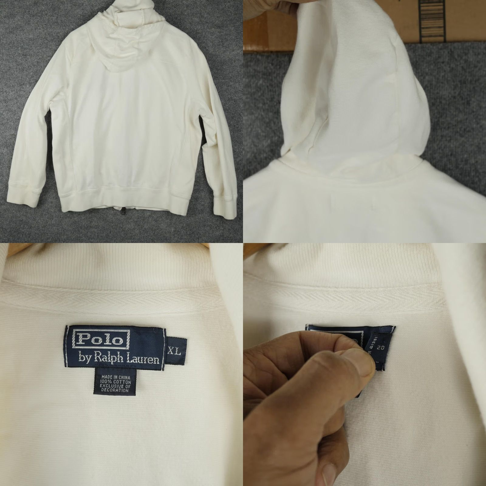 Polo Ralph Lauren Polo Ralph Lauren Hoodie Mens XL White Nautical Crest Full Zip Fleece Sweatshirt Size US XL / EU 56 / 4 - 8 Thumbnail