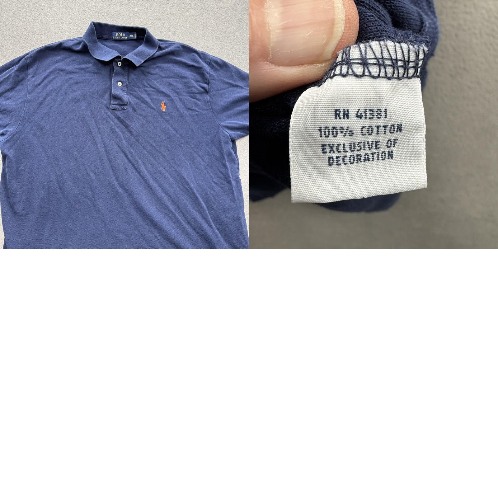 Polo Ralph Lauren Polo Ralph Lauren Polo Shirt Mens 2XL Blue Solid Cotton Pony Logo Top Casual Size US XXL / EU 58 / 5 - 8 Thumbnail