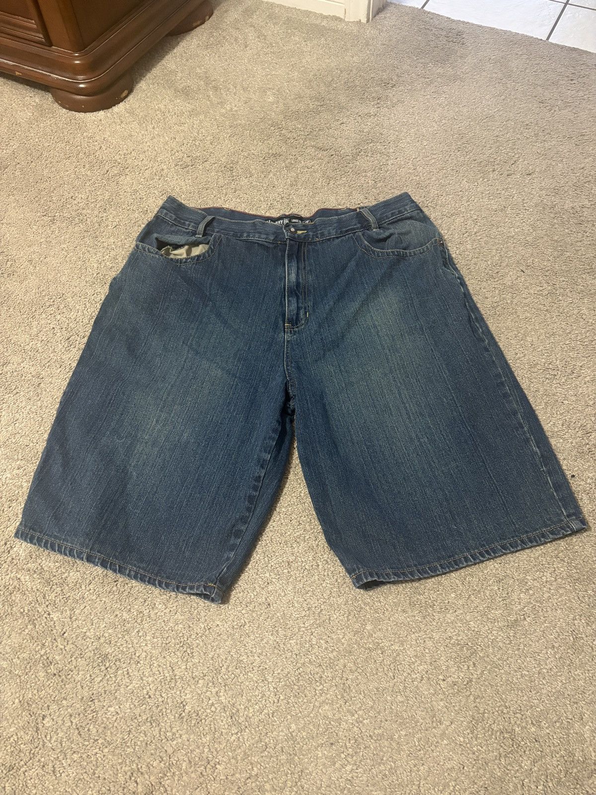 Other Vintage Y2K Baggy Denim Shorts Size 38 Blue Skater Style Size US 38 / EU 54 - 1 Thumbnail