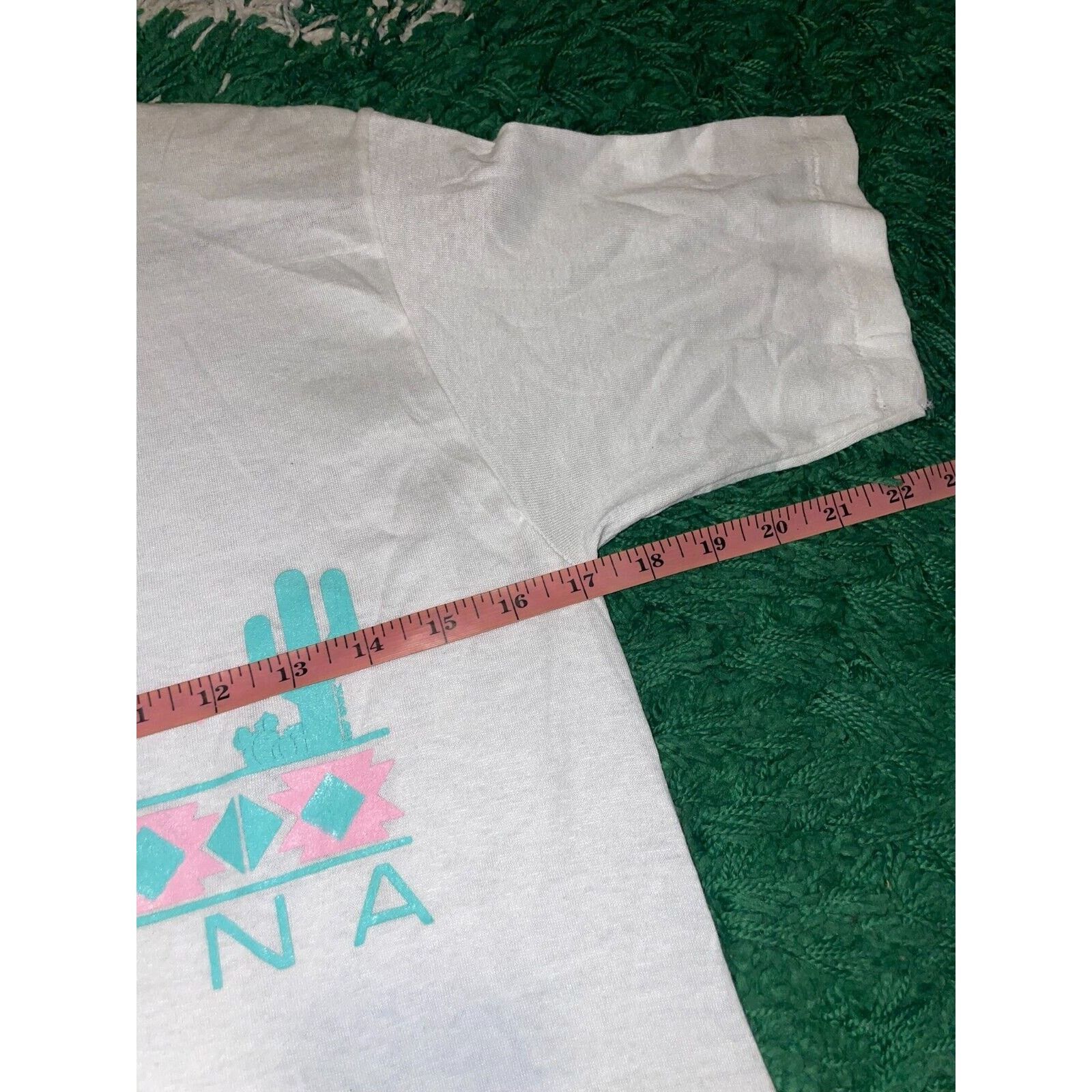 Jerzees Vintage Arizona Southwestern Graphic White M Shirt 80s Size US M / EU 48-50 / 2 - 12 Thumbnail