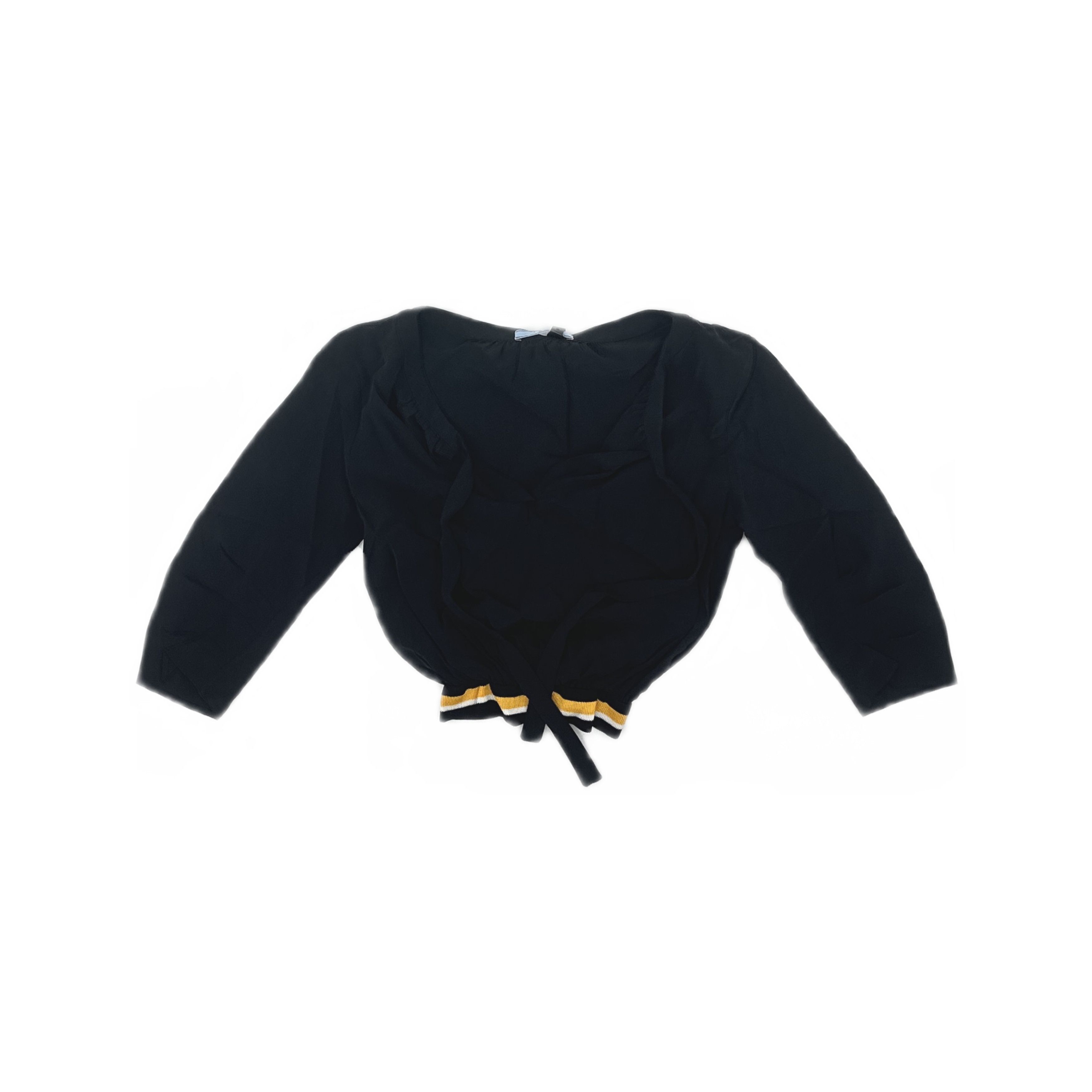 Prada Prada Crepe de Chine Tie-Waist Top Size 38 Size XS / US 0-2 / IT 36-38 - 1 Thumbnail