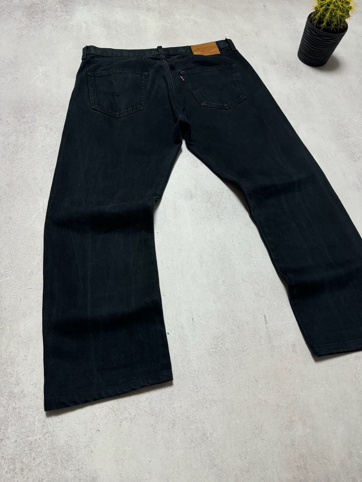 Levi's × Vintage Vintage Levis 501 Jeans Denim Pants Black Baggy Straight 90s Size US 34 / EU 50 - 10 Thumbnail