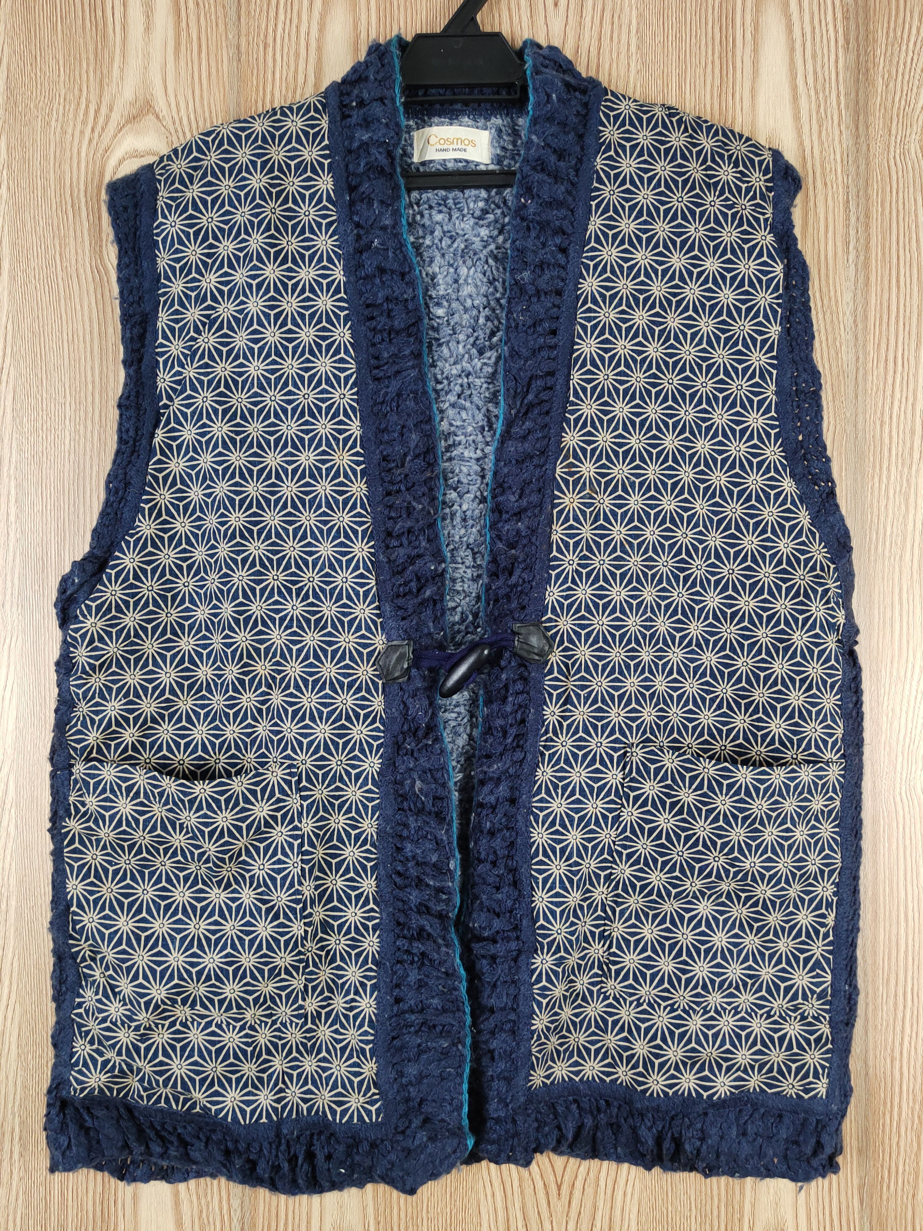 Vintage Vintage Cosmos Dark Blue Knitwear Vests Size US L / EU 52-54 / 3 - 1 Thumbnail