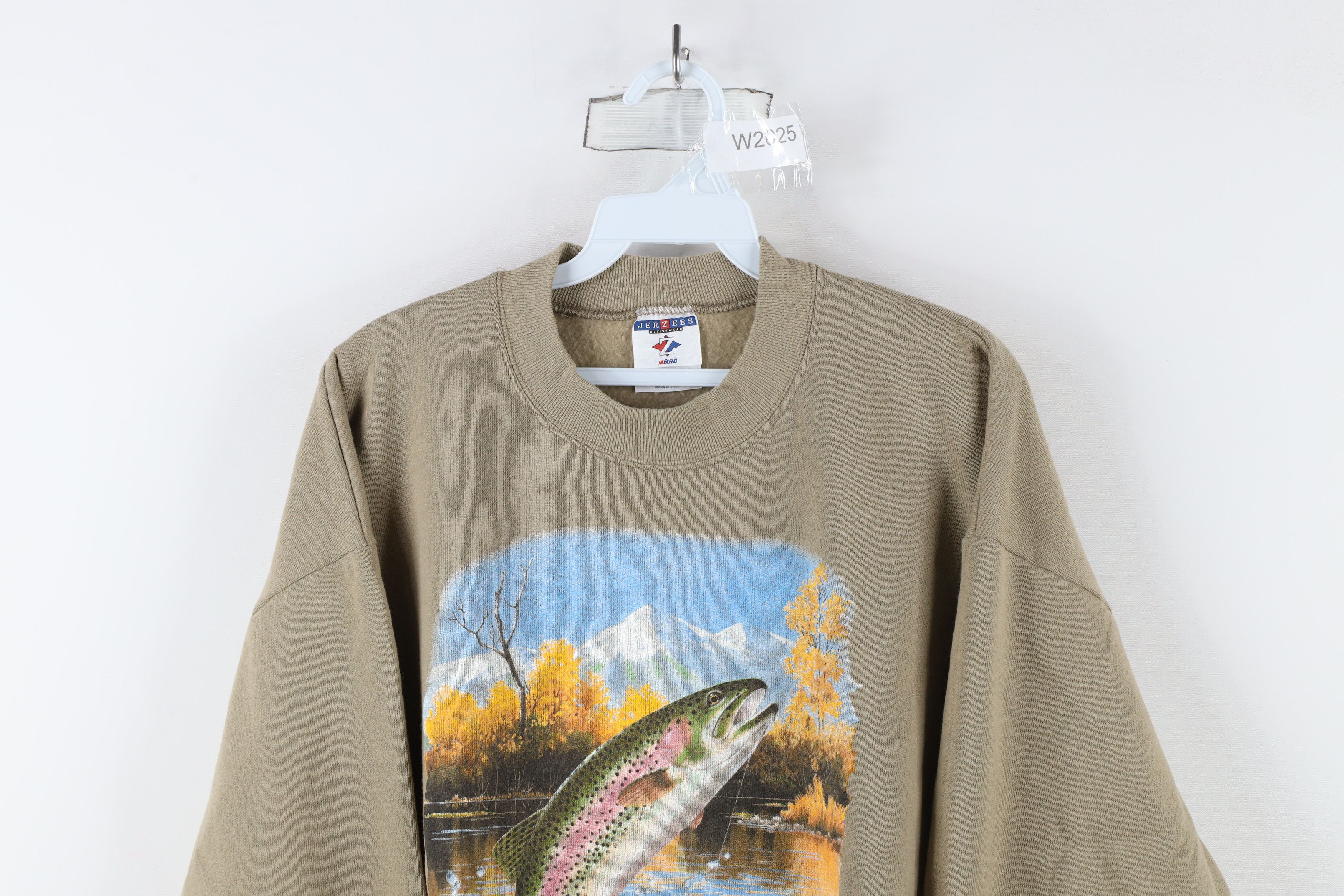 Vintage Vintage 90s Streetwear Nature Rainbow Trout Sweatshirt USA Size US XL / EU 56 / 4 - 2 Thumbnail