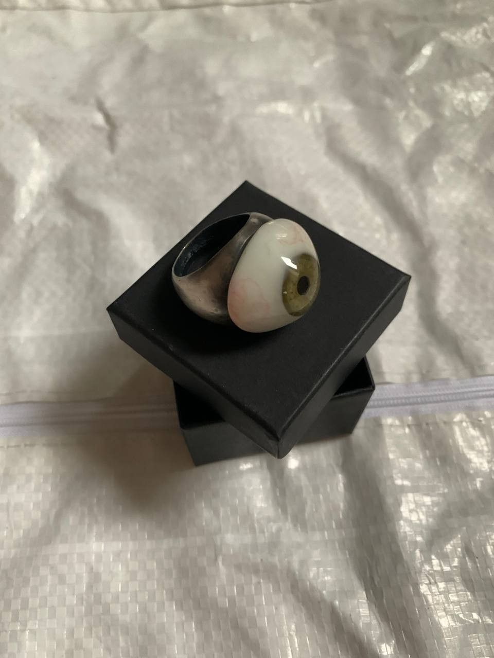 Carol Christian Poell Silver Eyeball Ring Size ONE SIZE - 2 Thumbnail