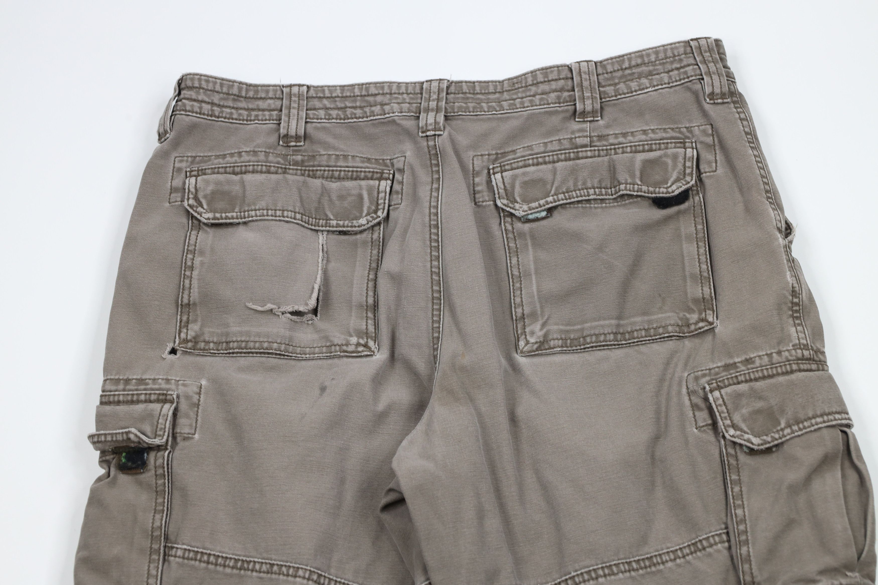 Vintage Vintage Y2K Streetwear Wide Leg Cargo Pants Light Brown Size US 36 / EU 52 - 13 Thumbnail