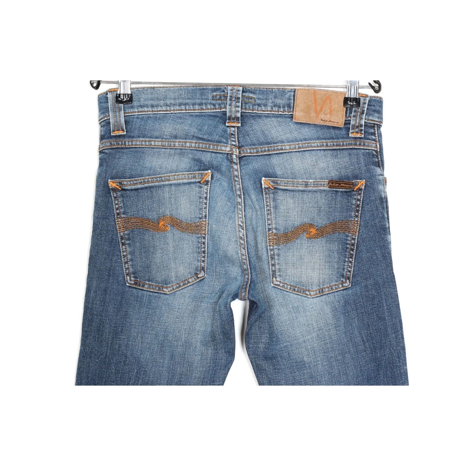 Nudie Jeans NUDIE JEANS GRIM TIM Jeans Men Slim Straight Stretch W30 L32 Blue 5-Pocket Denim 30/32 Medium Rise 10-12in Adult Mens Size US 30 / EU 46 - 3 Thumbnail