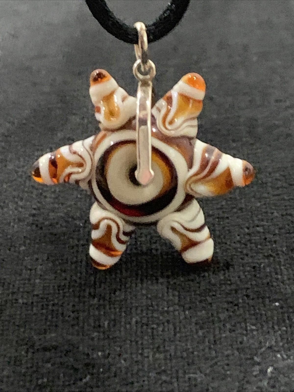Sterling Silver Monroe Glass Lampwork Star Pendant Necklace Sterling 18" 925 Size ONE SIZE - 9 Thumbnail