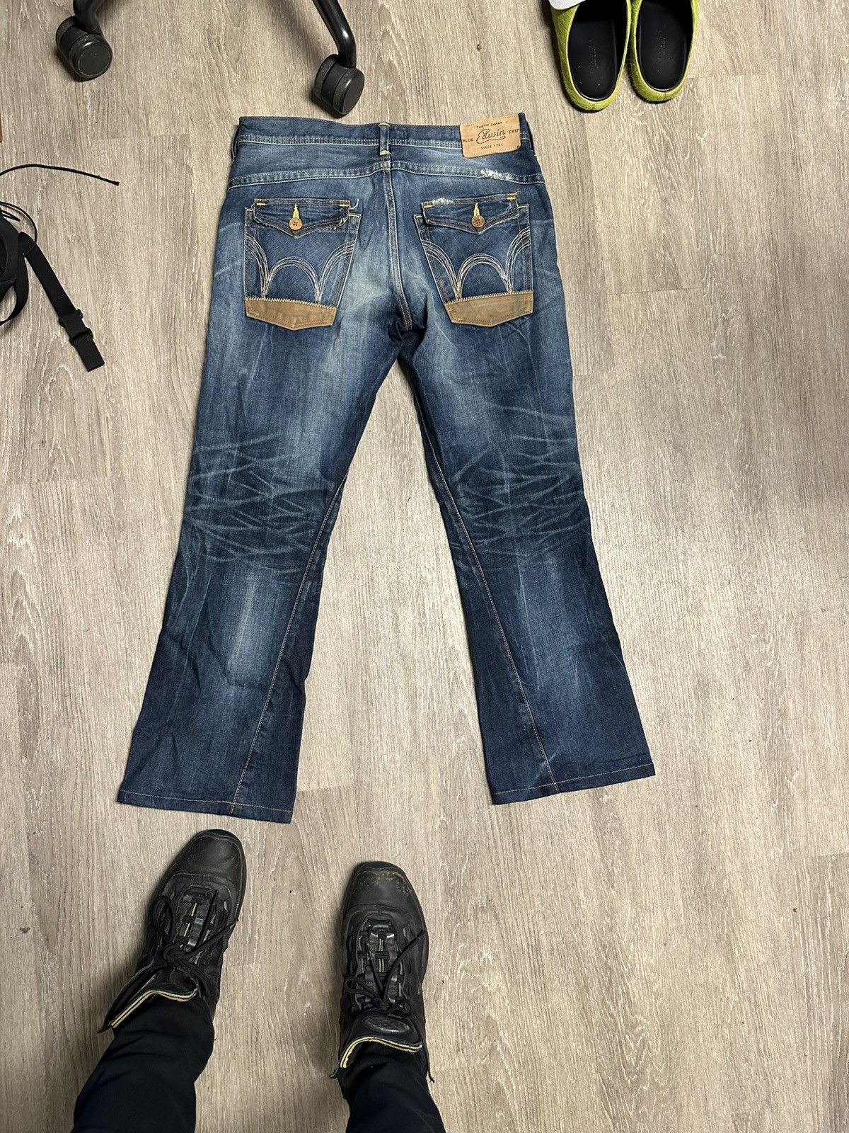 Edwin × Japanese Brand Edwin flare denim distressed Size US 34 / EU 50 - 2 Thumbnail