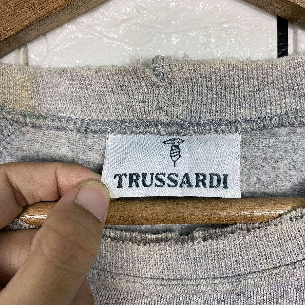 Vintage 📌Distressed Design Sweatshirt Trussardi Big Logo Size US M / EU 48-50 / 2 - 19 Thumbnail