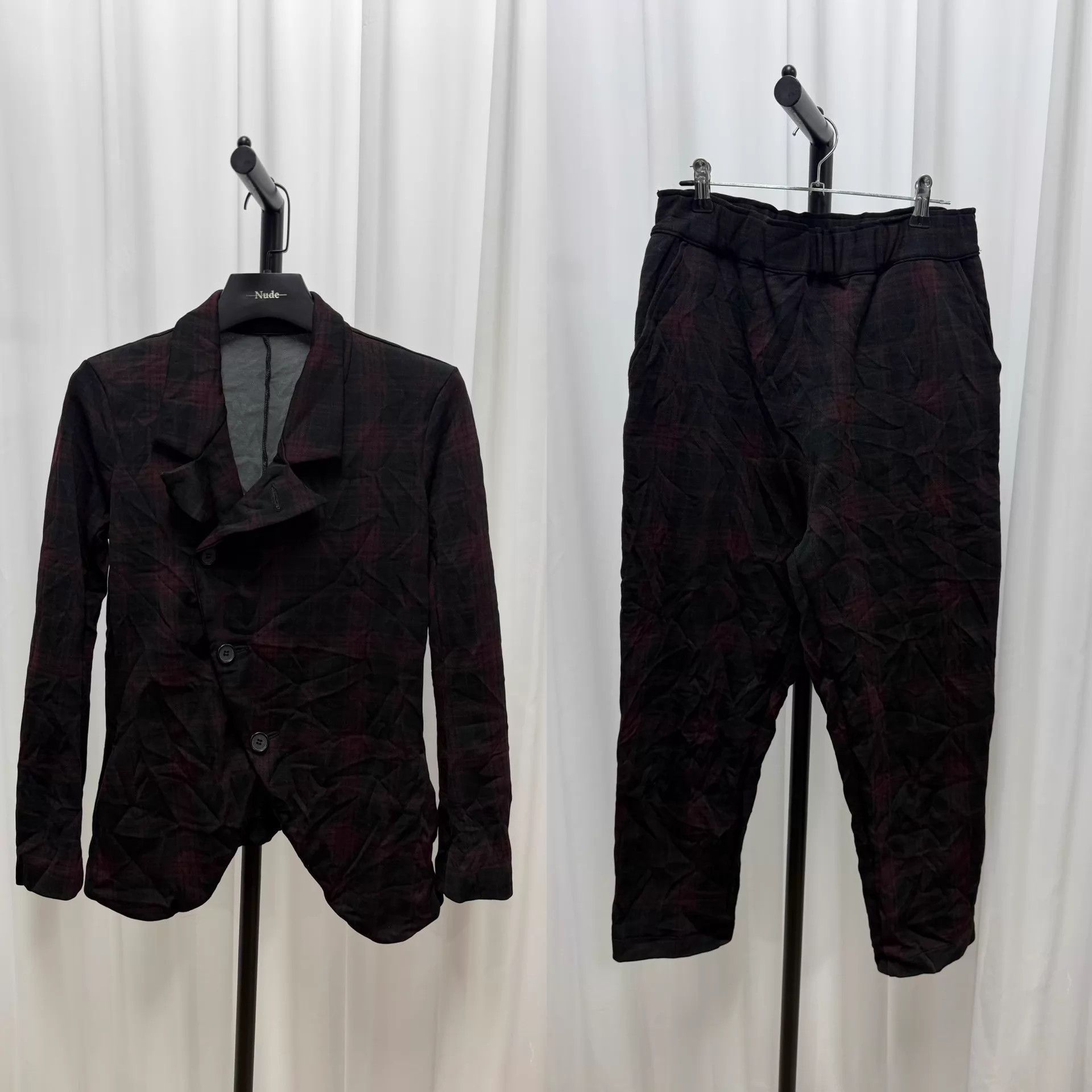 Y's Y's Red & Black Plaid Set K20 Size US M / EU 48-50 / 2 - 1 Thumbnail