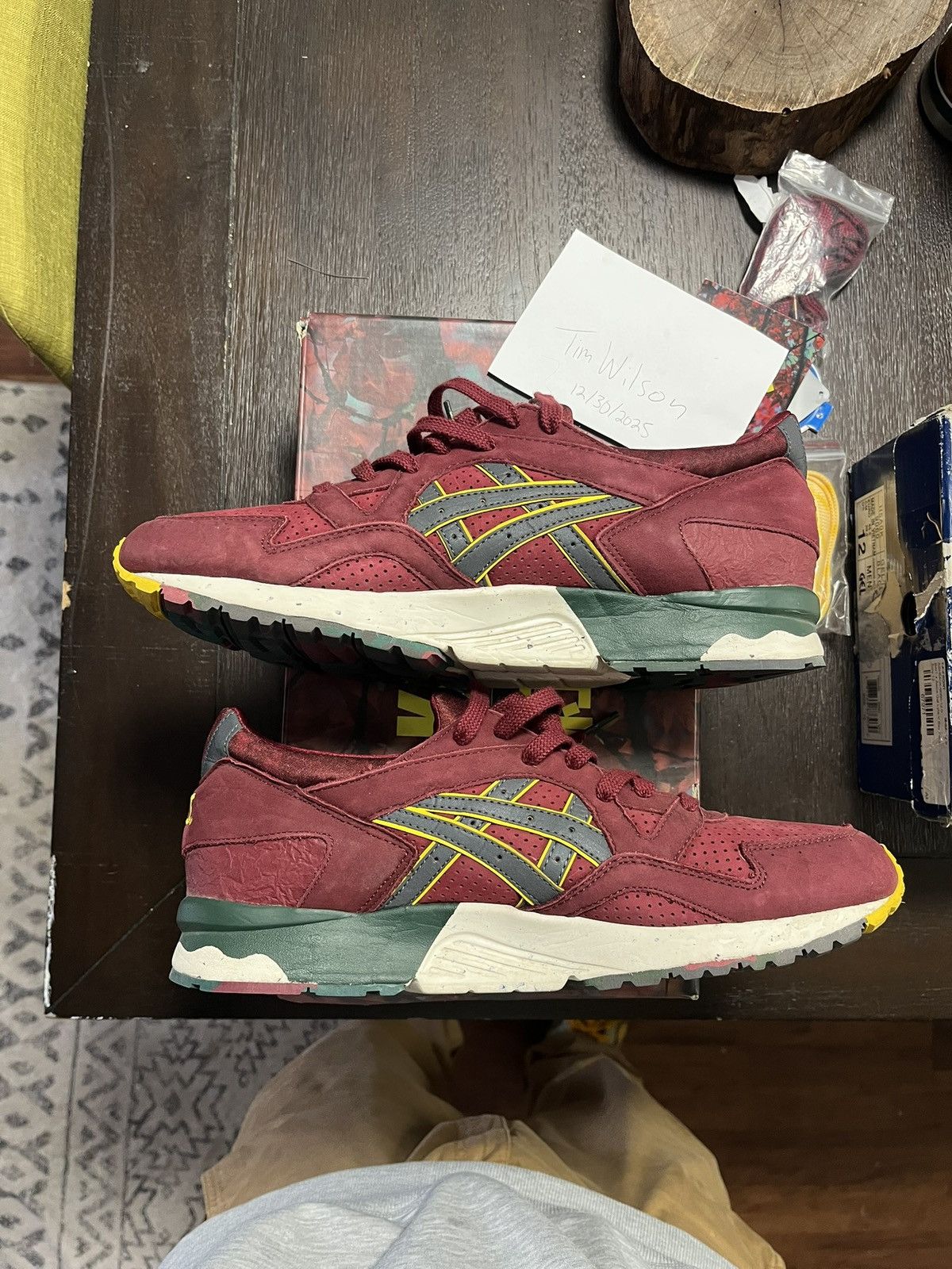 Asics Asics GLV x The Good Will Out “Koyo” Burgundy Black Yellow Size US 13 / EU 46 - 2 Thumbnail