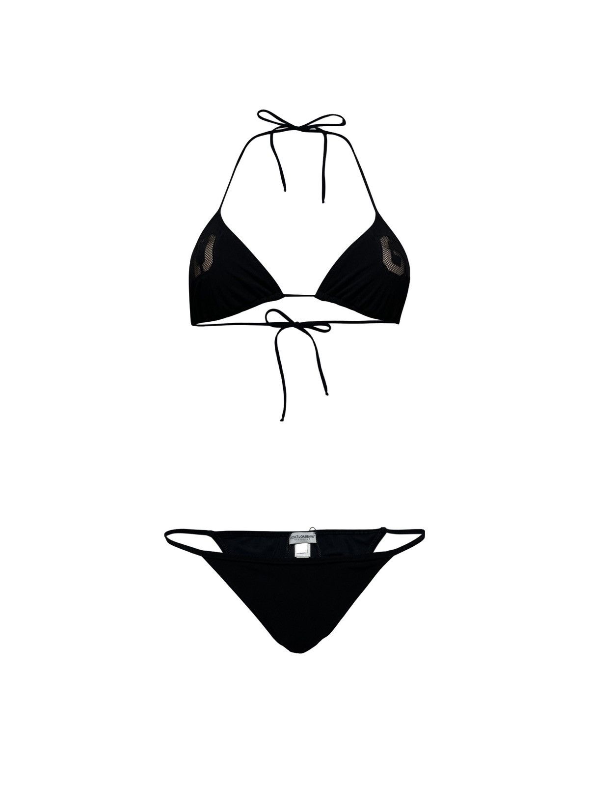 Dolce & Gabbana DOLCE&GABBANA Mesh DG Logo Triangle String Bikini Size S / US 4 / IT 40 - 1 Thumbnail