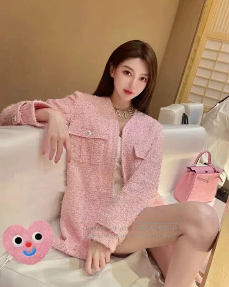 Chanel Chanel 21C pink tweed jacket Size XXS / US 00 / IT 34 - 9 Thumbnail