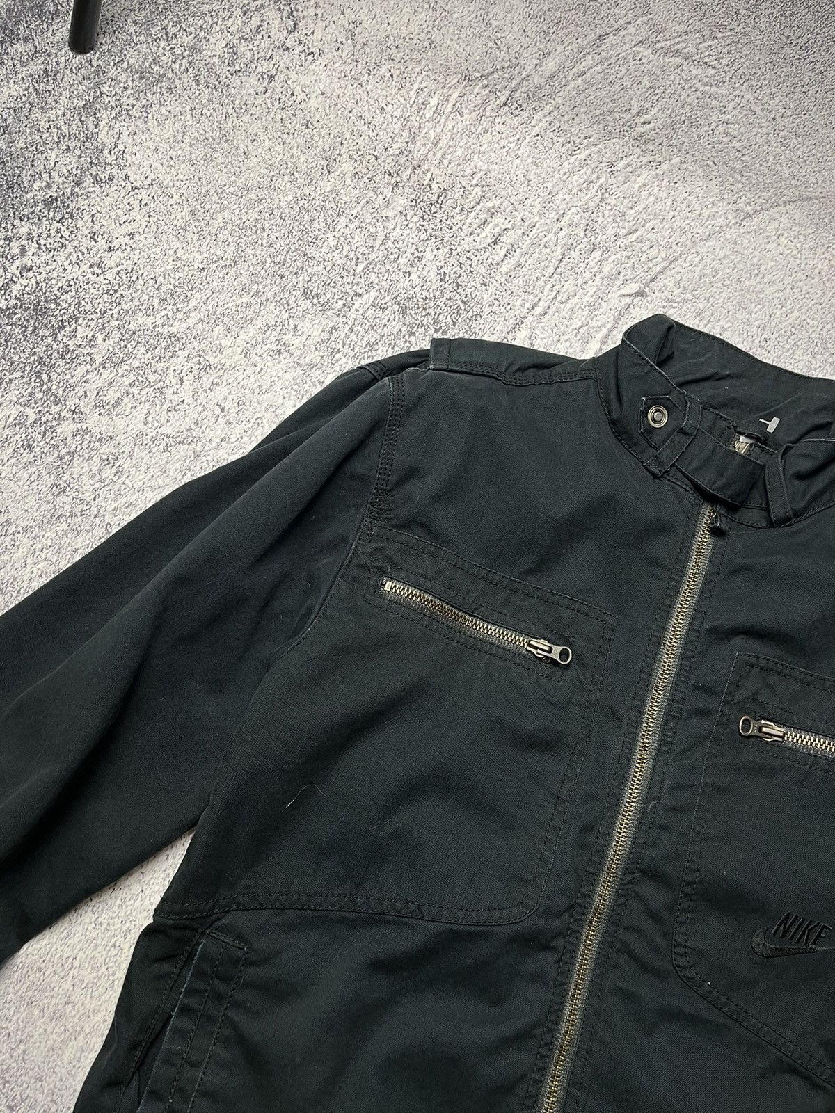 Nike Vintage Nike Denim Jacket omber Rare Pocket Zip Size L/ Size US M / EU 48-50 / 2 - 13 Thumbnail
