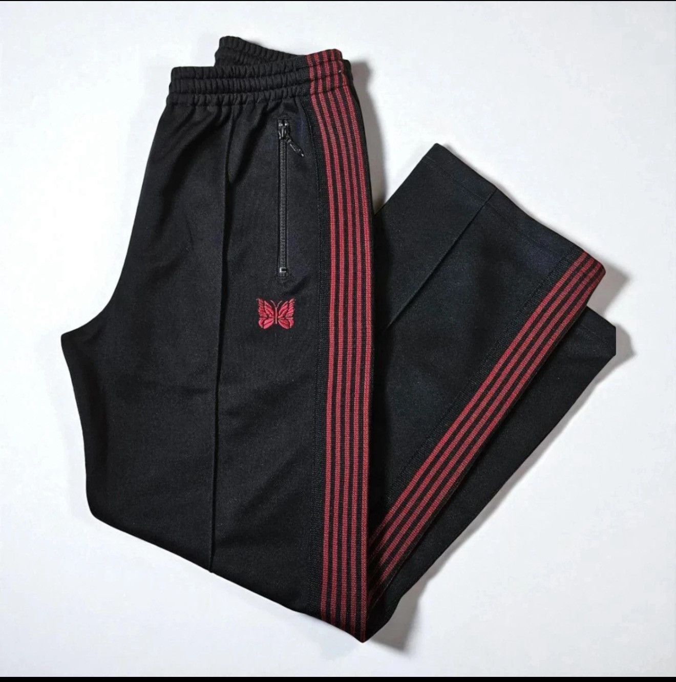 Needles Needles Narrow Track Pants “Black” Size US 32 / EU 48 - 1 Thumbnail