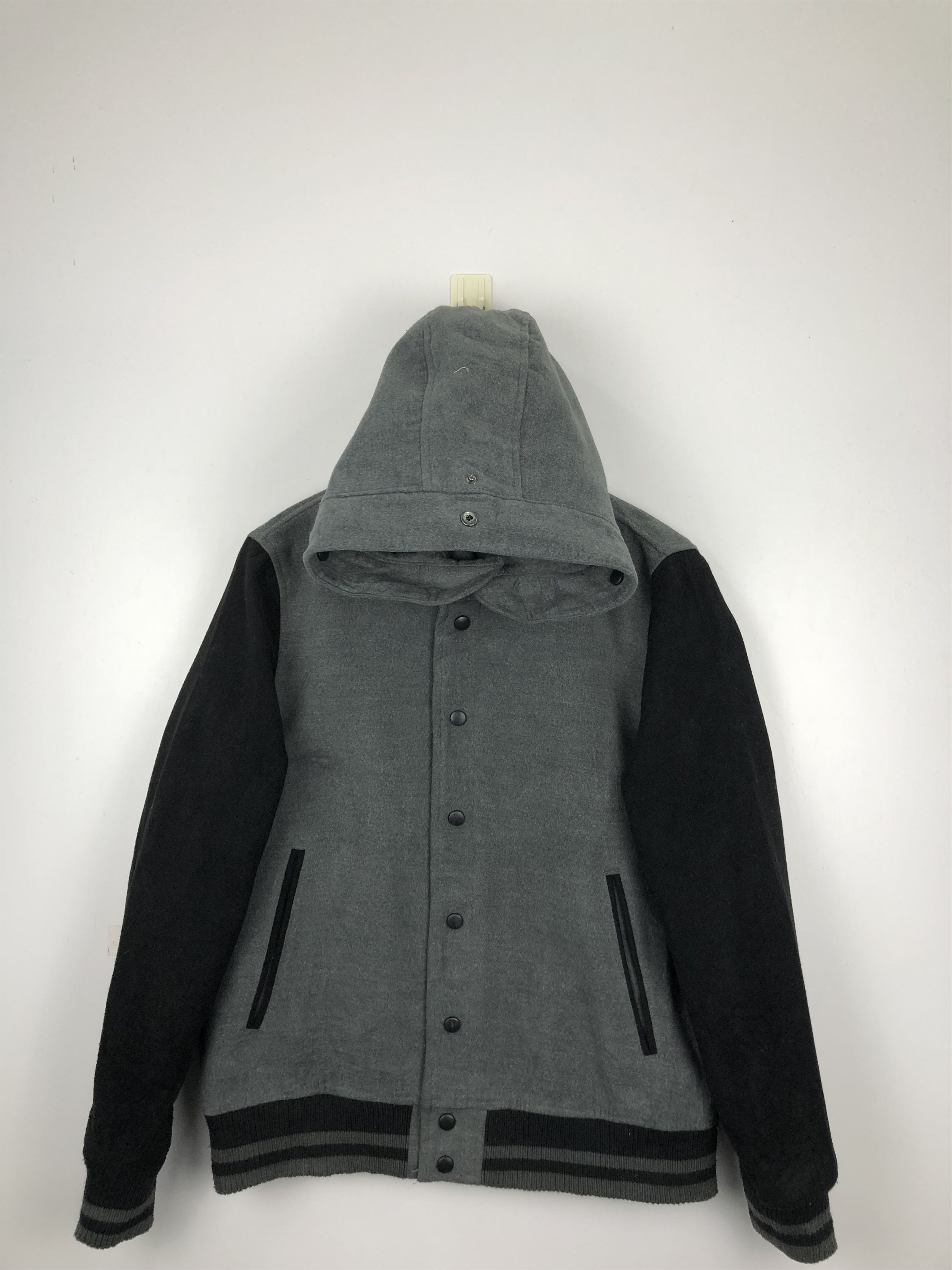 Japanese Brand Vintage Japanese Brand Wool Hoodie Varsity Jacket Size US L / EU 52-54 / 3 - 1 Thumbnail