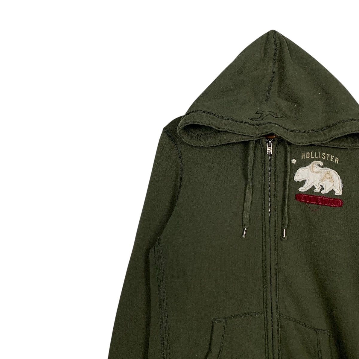 Hollister HOLLISTER Green Zipper Hoodies Sweatshirt #1988-C86 Size L / US 10 / IT 46 - 6 Thumbnail