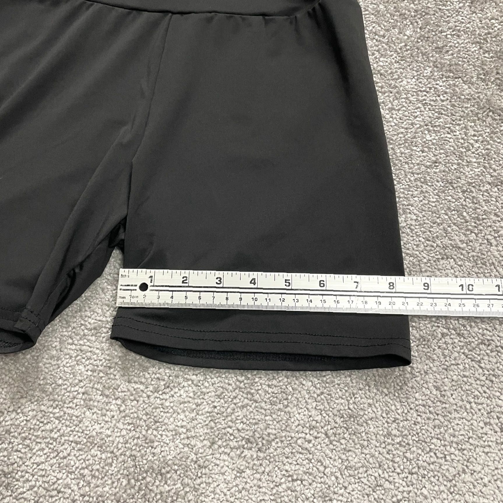 Shein Shein Compression Shorts Womens Small Black High Rise Athletic Active 20x5 Size 28" / US 6 / IT 42 - 5 Thumbnail