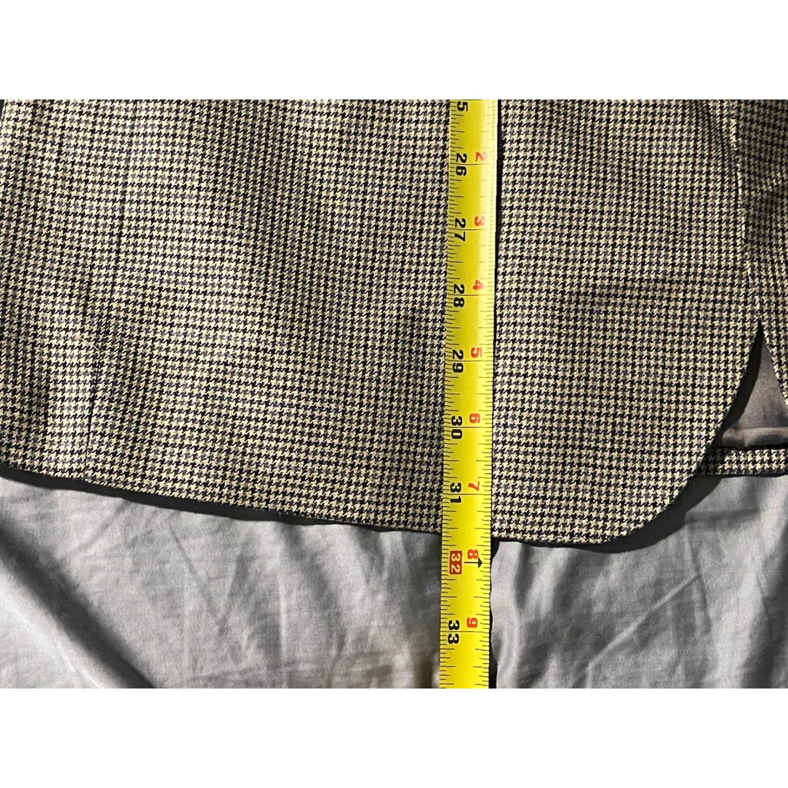 Ralph Lauren Lauren Ralph Lauren Blazer Slim Fit 44R Silk Wool Blend Houndstooth BLACK LABEL Mens Jacket Size 44R - 3 Thumbnail